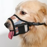 Sharon B - muilkorf - maat XL - camouflage - voor grote honden - 100% diervriendelijk - hondentraining - tegen agressie, bijten en blaffen - comfortabel - machine wasbaar - nagels knippen en 