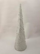 J-Line sapin de Noël décoratif pailleté blanc 60cm