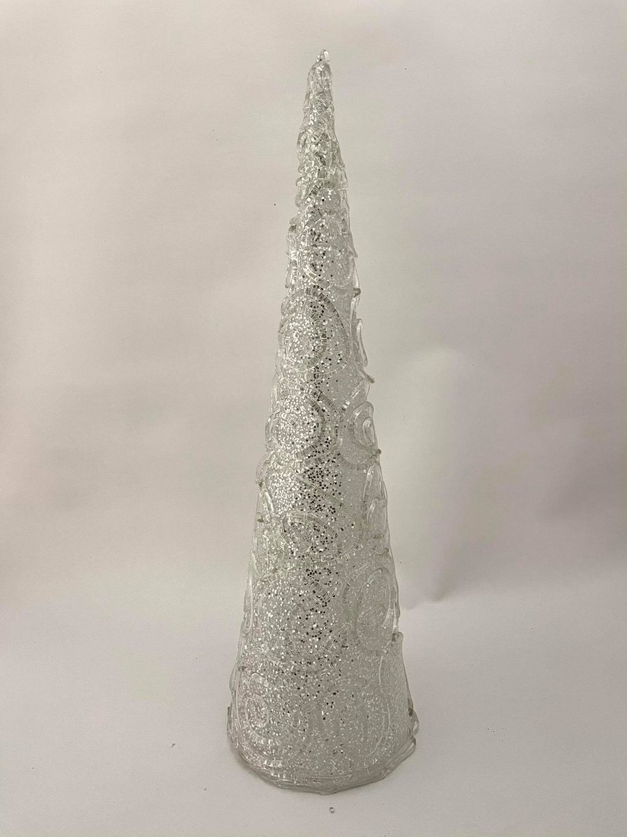J-Line decoratieve kerstboom glitter champagne 60cm