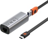 Hozard®Steel Cannon USB Type-A/USB Type-C RJ-45 Grijs