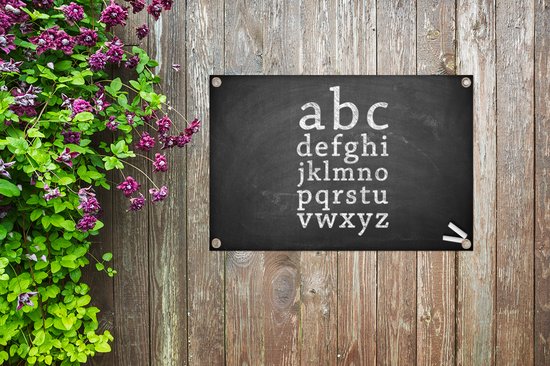 Tienerjaren Nu al vlam Tuinposters buiten Het alfabet op een krijtbord - 90x60 cm | bol.com