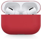 Hoes voor Apple AirPods PRO Hoesje Siliconen Case Cover - Rood