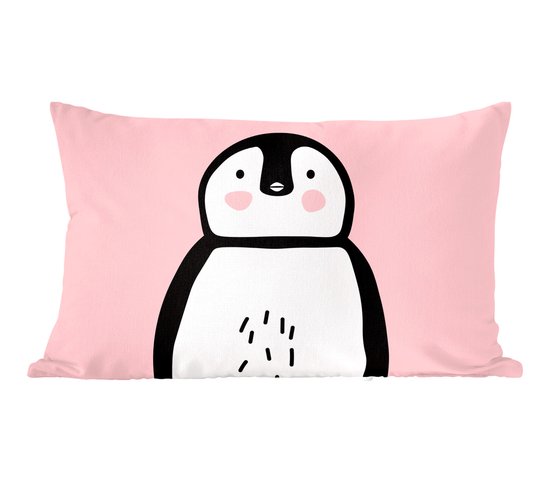 Sierkussen - Animal Pingouin - Multicolore - 40 Cm X 60 Cm