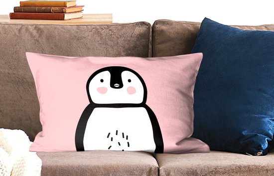 Sierkussen - Animal Pingouin - Multicolore - 40 Cm X 60 Cm