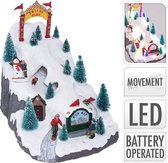 Kersttafereel met Beweging en Verlichting - Skipiste / Skipark