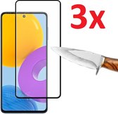 Full Cover 3D Edge Tempered Glass Screen Protector Geschikt Voor Samsung Galaxy M52 5G (6.7 Inch) - Screenprotector Ultradun Gehard Glas - Optimale Bescherming - Volledige Schermbe