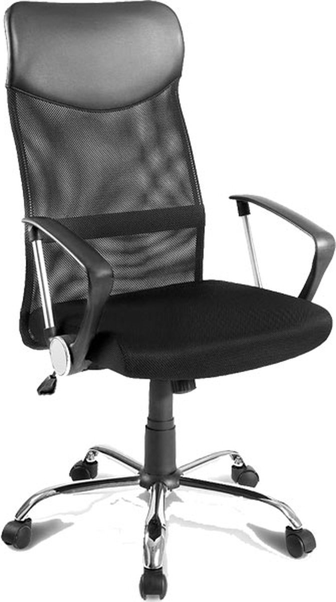 IN.HOMEXL Johan Bureaustoel - Ergonomische Bureaustoel voor Volwassenen – Kantoorstoel - Bureaustoelen voor een gewicht van 100 tot 150 kg - Vergaderstoel - Gaming stoel – Bureaustoel met Wieltjes - Zwart