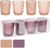 Kaars In Glas Set Van 4 6Cm (1 stuk) assorti