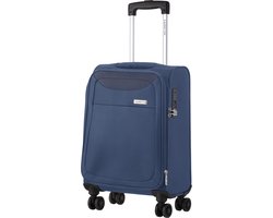 CarryOn Air Handbagage Reiskoffer 55x35x20cm - Zachte Trolley Koffer 41 Liter - Voorvak - Expander - TSA-slot - Blauw