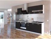 EXTRA - Complete keuken L 240 cm - Mat zwart