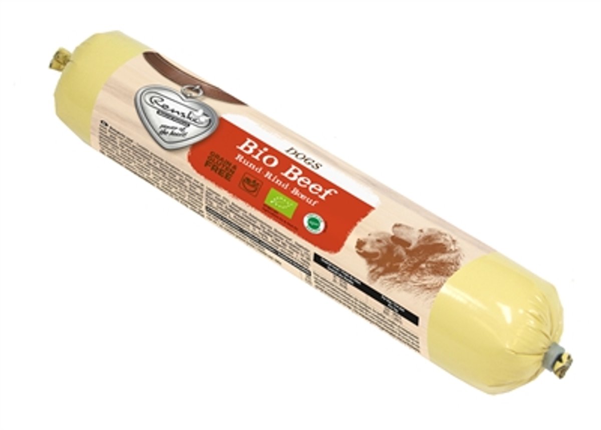 Renske hond worst graanvrij biologisch rund - 500gr - 1 stuks