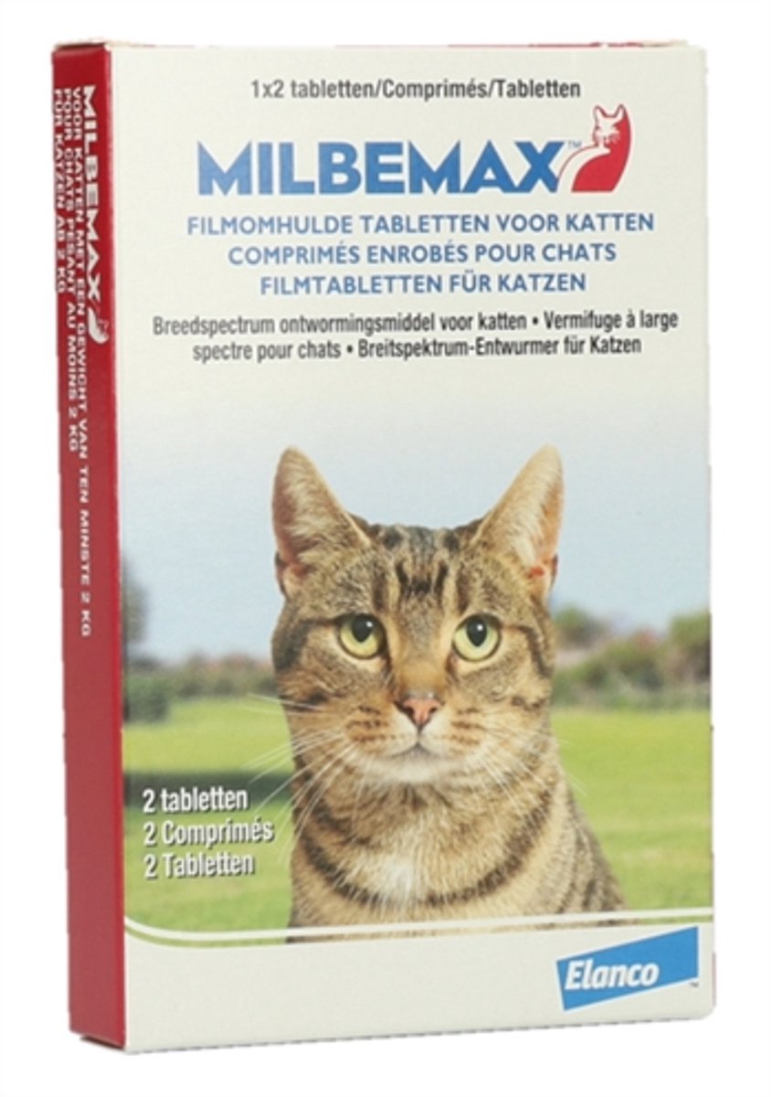 Milbemax kat - 2-8 kg 2 tbl - 1 stuks