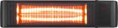 Quality Heating – Heater – Terrasverwarmer hangend – Terrasverwarming elektrisch - Terrasheater - Amber low glare - Instelbaar - 2000Watt - Zwart