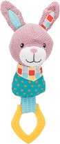 Trixie junior haas van stof met bijtring - 23 cm - 1 stuks