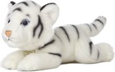 Pluche dieren knuffels witte tijger van 28 cm - Knuffeldieren tijgers speelgoed