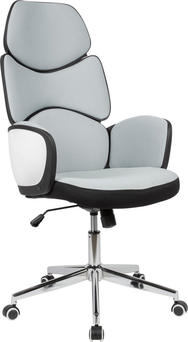 Gaming- Bureaustoel Amstyle Grijs- Gaming chair - Rugklachten verminderend - Ergonomische stoel