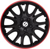 Sparco Wieldoppen 13 inch Veneto Zwart/Rood - ABS