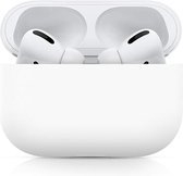 Hoes voor Apple AirPods PRO Hoesje Siliconen Case Cover - Wit