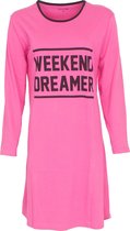 Tempation Dames Nachthemd - Bigshirt - Katoen - Roze- Maat 3XL