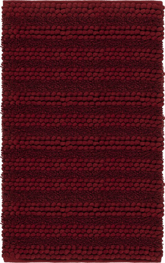 Tapis De Badmat Élégant Et Luxe Rouge | 60 x 100 | Antidérapant avec clous | Merveilleusement doux et confortable