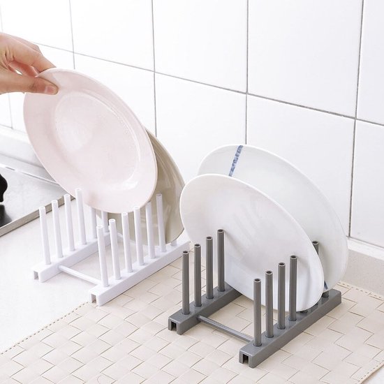 Boîte de rangement pour assiettes de comptoir de cuisine pour décoration de  cuisine, supports d'assiettes en papier, support de vaisselle jetable pour