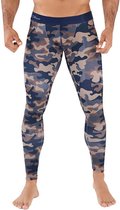 Clever Moda - Action Legging Camouflage Groen - Maat S - Heren Sportlegging - Mannen Legging