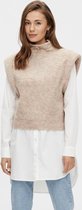 Pieces Trui Pcerikka Half Zip Knit Vest 17117898 Silver Mink Dames Maat - XL