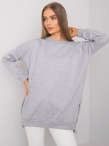 Grijs Oversized Dames Sweater / Sweatshirt Maat M/L