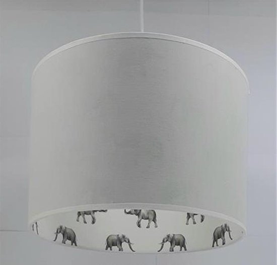 kinderlamp kinderkamer-grijs olifant-babylamp-babykamer-jungle-hanglamp