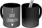 Magische Mok - Foto op Warmte Mokken - Koffiemok - Vaderdag - Cadeau opa - Spreuken - I love grandpa - Quote - Magic Mok - Beker - 350 ML - Theemok - Mok met tekst