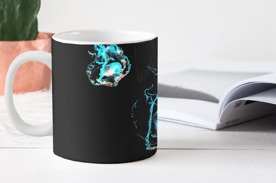 Mug - Méduse - Animaux aquatiques - Zwart - 350 ML - Tasse