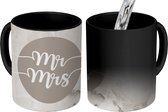 Magische Mok - Foto op Warmte Mokken - Koffiemok - Spreuken - Mr Mrs - Quotes - Huwelijk - Magic Mok - Beker - 350 ML - Theemok