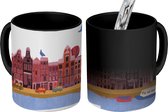 Magische Mok - Foto op Warmte Mok - huizen bij een Amsterdamse gracht - 350 ML - Uitdeelcadeautjes