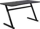 Handgemaakt Atturo bureau met Libra onderstel - gaming desk - hoogwaardige studeer tafel - thuis werk plek met stevig MDF bureaublad (wit/zwart) (breedte 120/160 cm)