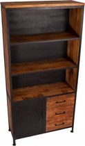 Tv meubel - opbergkast sumle large - zwart - 100x38x202