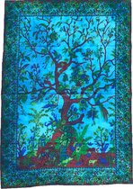Wandkleed - Levensboom - Katoen - 98 x 69 cm - Muurdecoratie