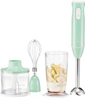 Luxe SILVERCREST® 3-in-1 staafmixerset Lichtblauw (Aqua) - 600W - Met 3 verschillende opzetstukken: een garde, een staafmixer en een hakmolen - Snelheden: 5 + turbostand