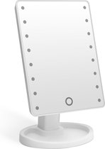Make Up Spiegel met LED verlichting – Staande spiegel – Cosmetica / Visagie Spiegel - Scheerspiegel - op batterijen - Leuk Cadeau
