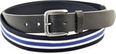 XXL Belts Herenriem 2087 - Blauw/Wit - 175 cm