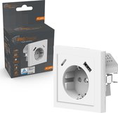 LED's Light USB-C Contactdoos - Inbouw stekkerdoos - Stopcontact met beveiliging