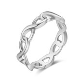 Twice As Nice Ring in zilver, 6 infinities  52