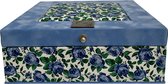 The Box For Tea Rozen Theedoos met Thee Cadeau - 9 vaks - Blauw - Bloem