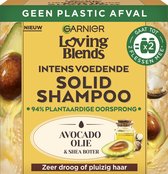Garnier Loving Blends Avocado Olie & Shea Boter Intens Voedende Solid Shampoo Bar Voordeelverpakking - Droog, Pluizig Haar - 12 x 60g