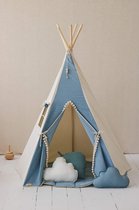 Moi Mili Tipi Speeltent Met Pompons & Speelmat Jeans