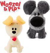 Woezel + Pip knuffel set van 2 stuks | - 1 x pluche knuffel Woezel 27cm + 1 x pluche knuffel Pip 27cm -  |