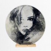 RVS fotocirkel Waterverf women  ⌀ 25