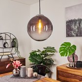 Belanian -  1-delige Degevos Plafondlamp - Gerookte glas lamp - Smoke lamp - Muurlamp - Industriële lamp - LED lamp - Vintage lamp - Hanglamp - gerookt glas - Zwart
