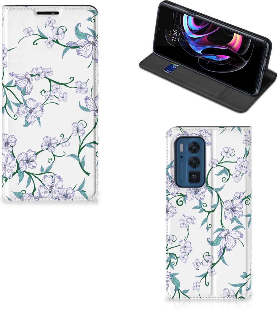 Motorola Edge 20 Pro Uniek Smart Cover Blossom White