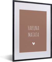 Affiche avec cadre Proverbes - Repos - Hakuna matata - 30x40 cm