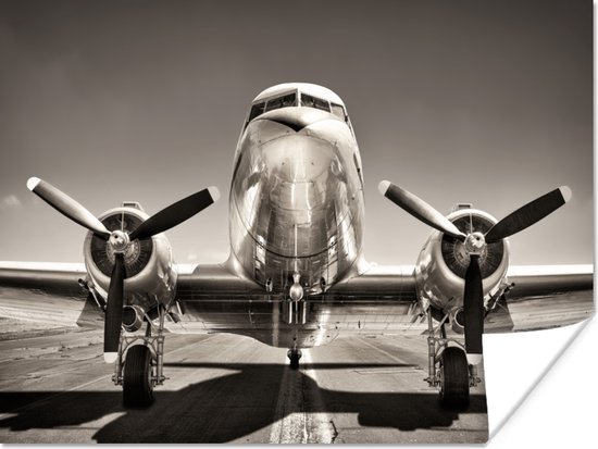 Poster Vliegtuig - Vintage - Propeller
